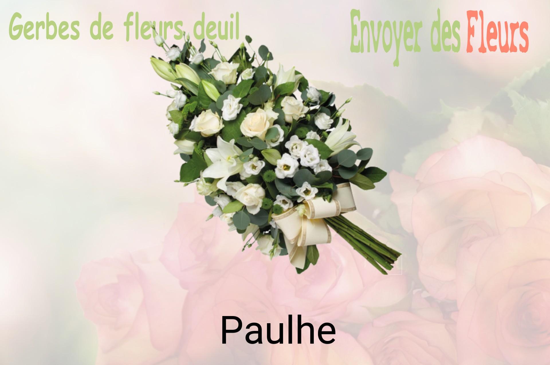 Gerbe de fleurs de deuil livrée à Paulhe